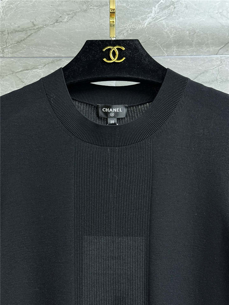 Ch**el ruffled knit top replica clothing sites