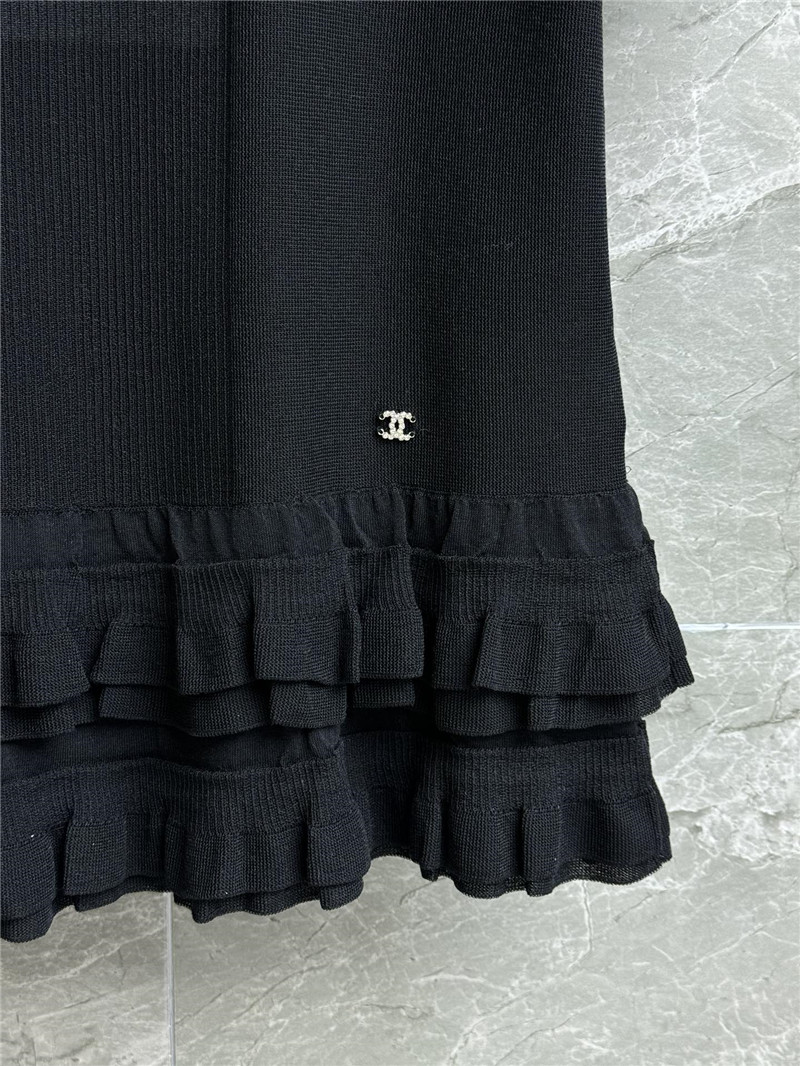 Ch**el ruffled knit top replica clothing sites