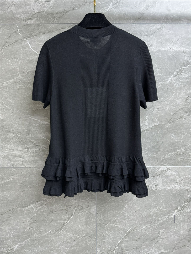 Ch**el ruffled knit top replica clothing sites