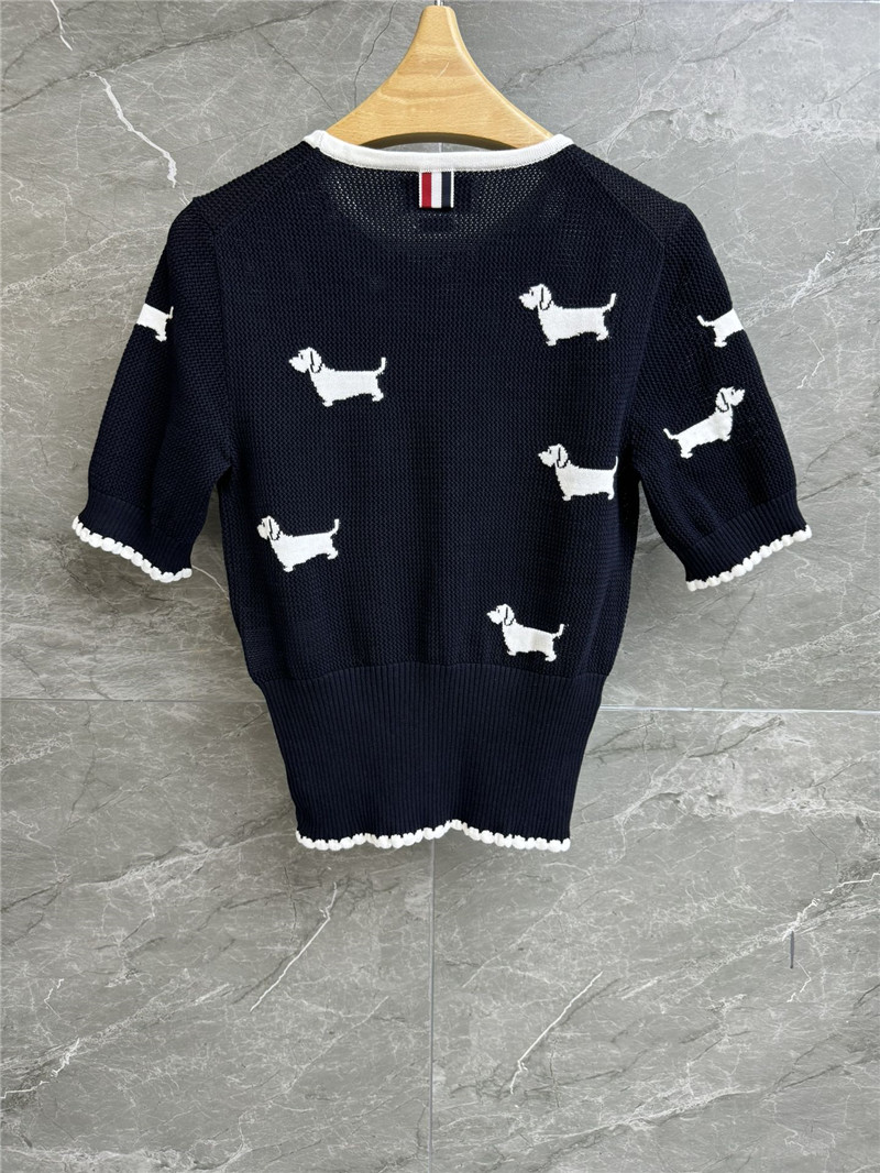 THOM BROWNE Jacquard Knit Blend Top
