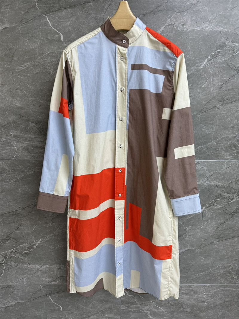 F**di colorblock shirt dress replica designer clothes