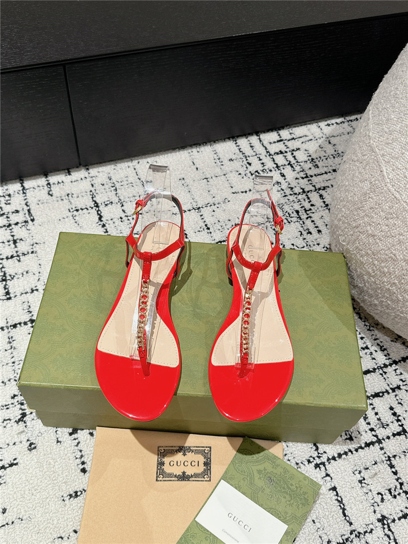 Gvc*1 signoria thong sandal red patent leather