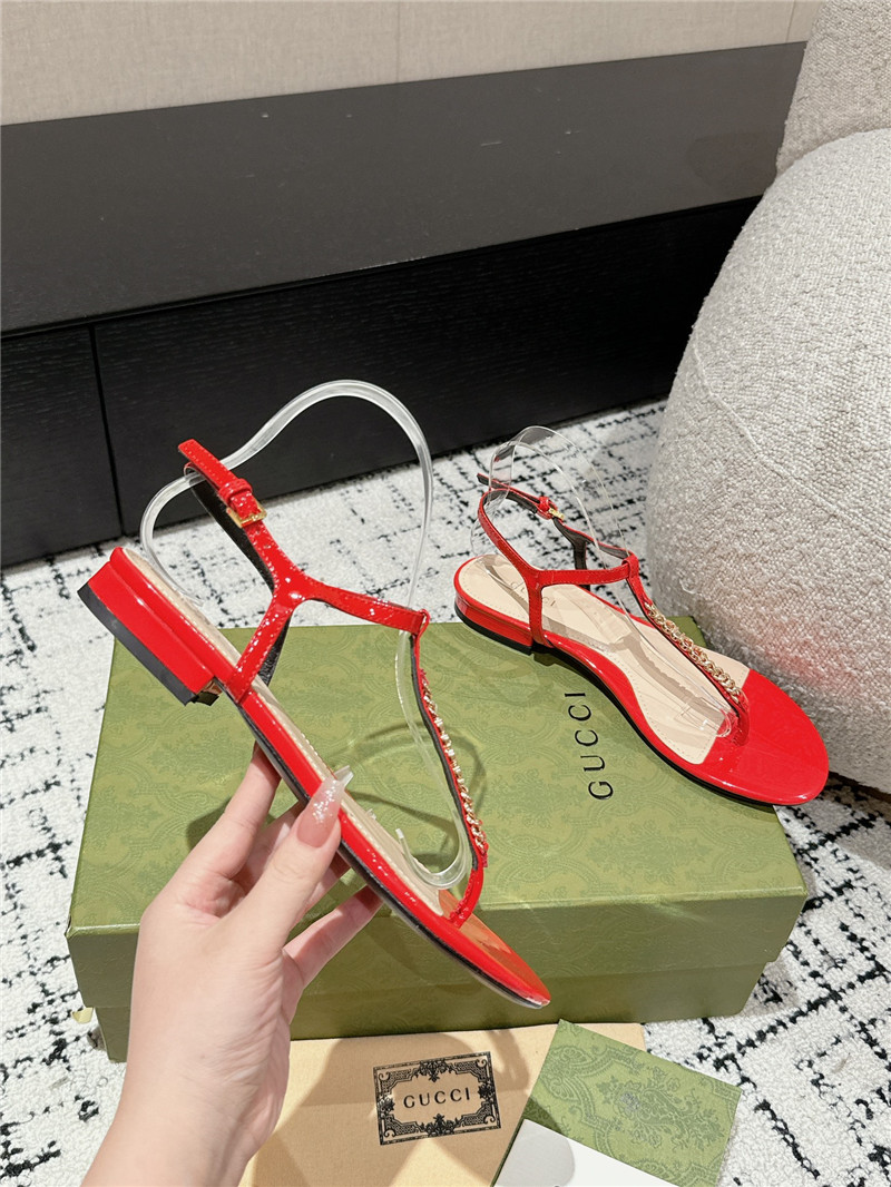 Gvc*1 signoria thong sandal red patent leather