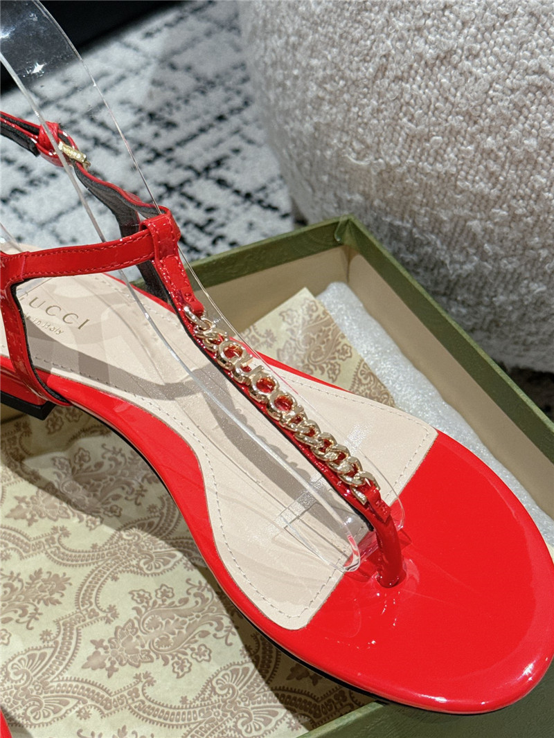 Gvc*1 signoria thong sandal red patent leather