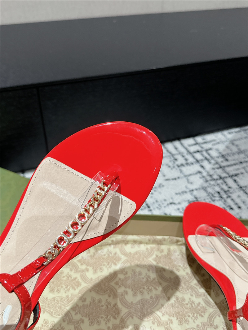 Gvc*1 signoria thong sandal red patent leather