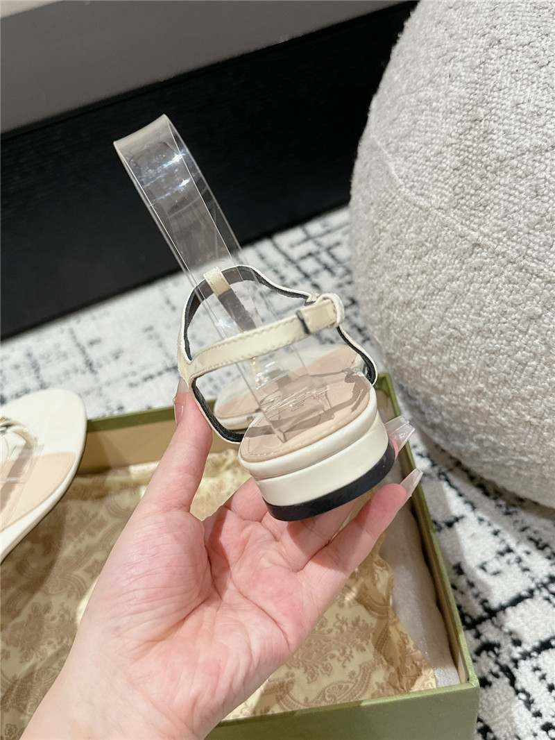 Gvc*1 signoria thong sandal ivory patent leather