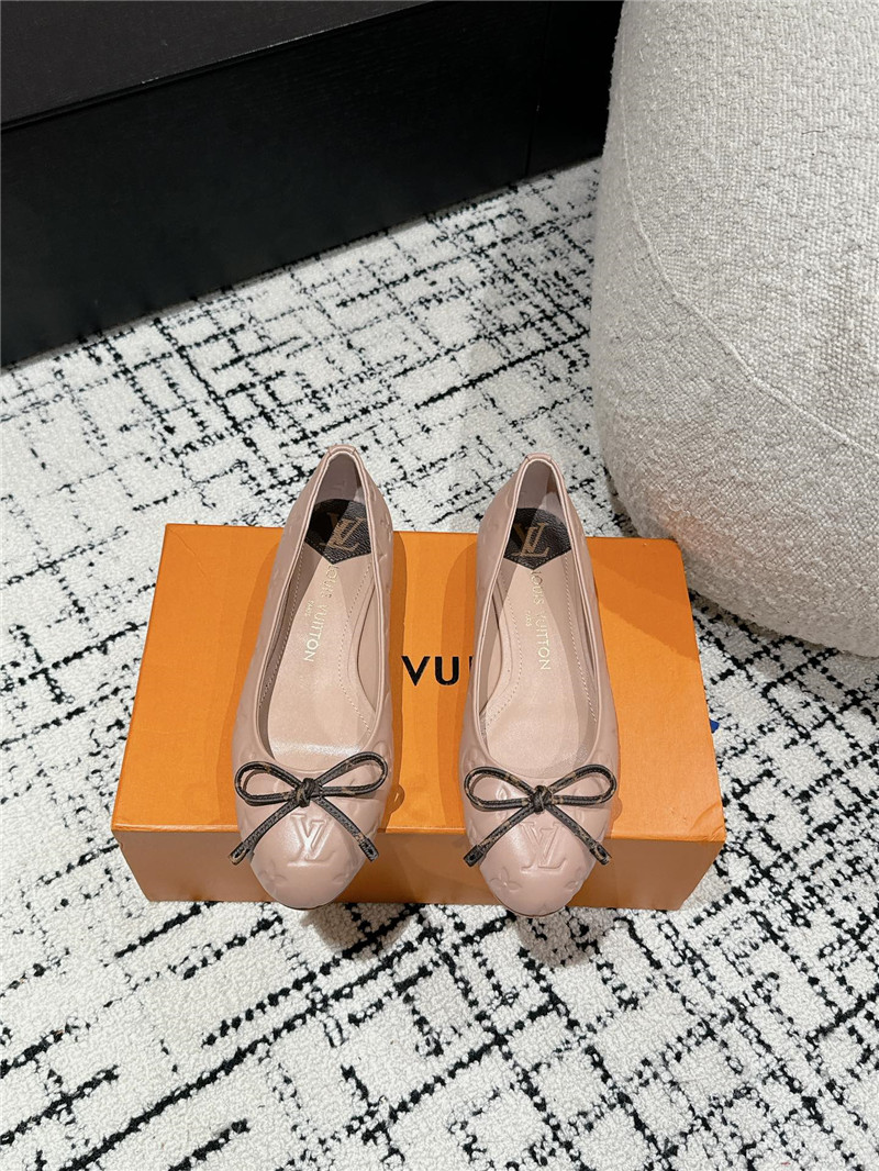 l0vis Vvtt0n nina pink monogram ballerina flats