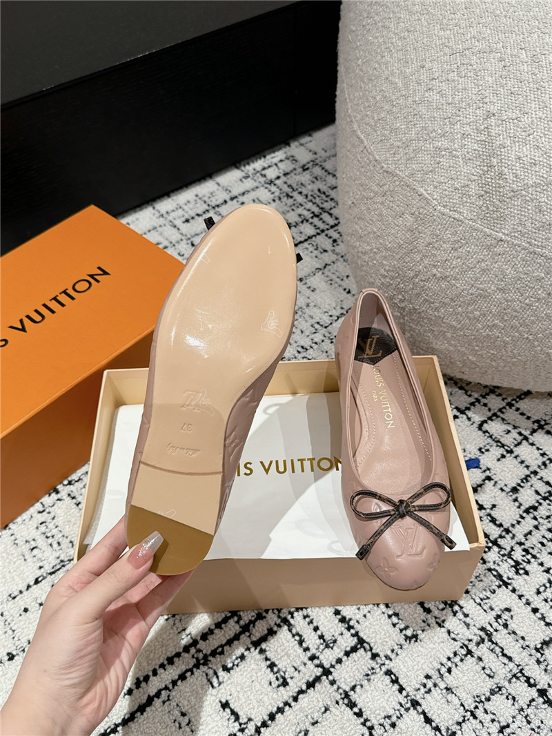 l0vis Vvtt0n nina pink monogram ballerina flats