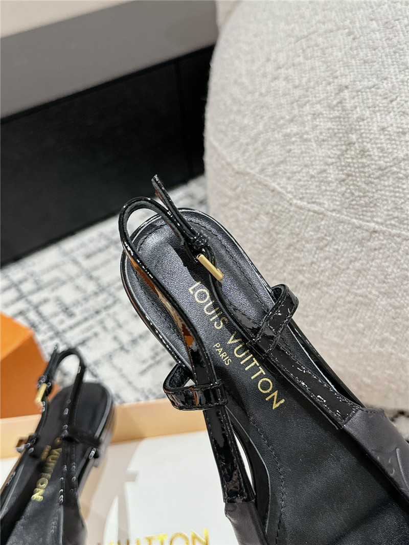 l0vis Vvtt0n nina slingback ballerina black calfskin