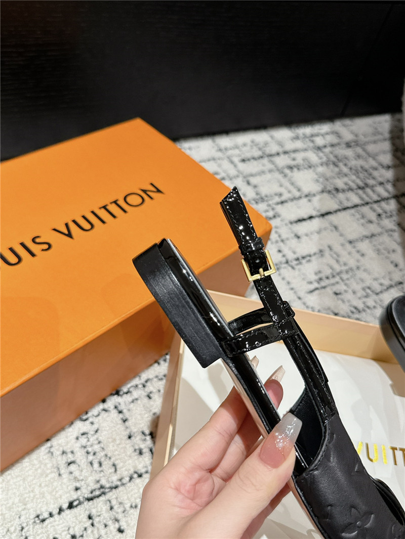 l0vis Vvtt0n nina slingback ballerina black calfskin