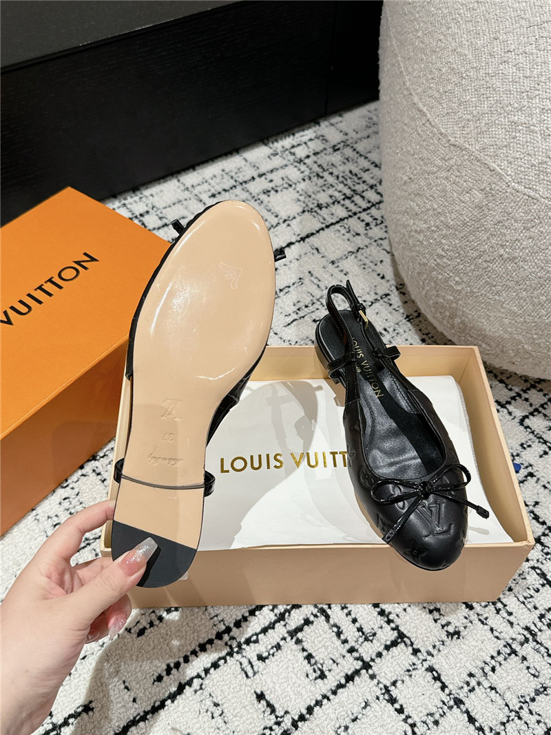 l0vis Vvtt0n nina slingback ballerina black calfskin