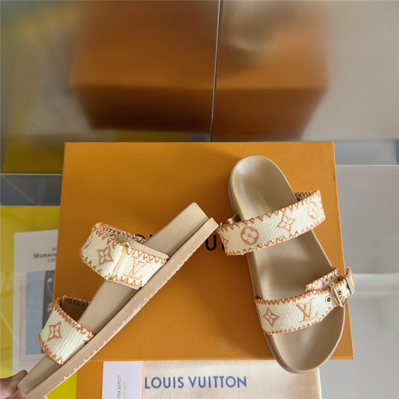 l0vis Vvtt0n bom dia flat comfort mule natural raffia