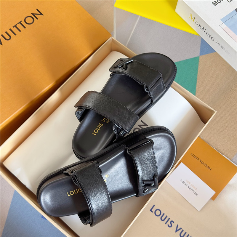 l0vis Vvtt0n bom dia flat comfort mule black calfskin