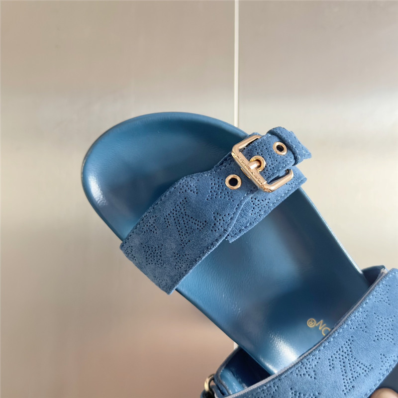 l0vis Vvtt0n bom dia flat comfort mule blue