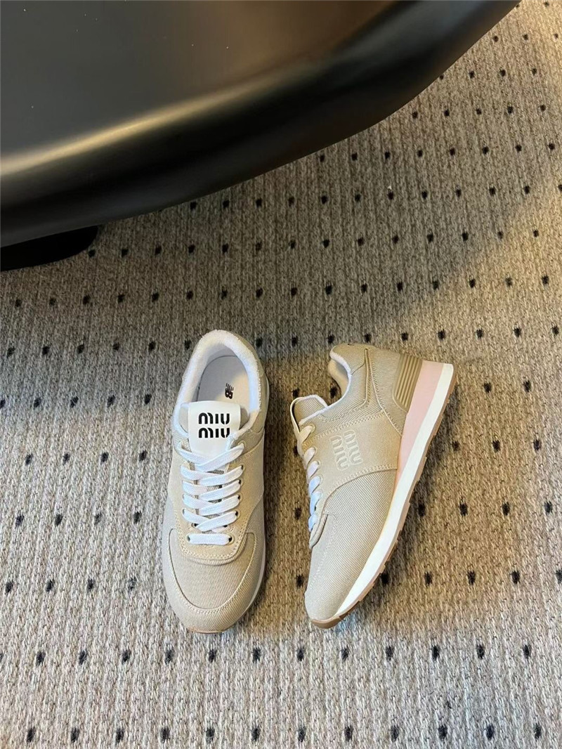 Miu Miu Plume Suede Sneakers