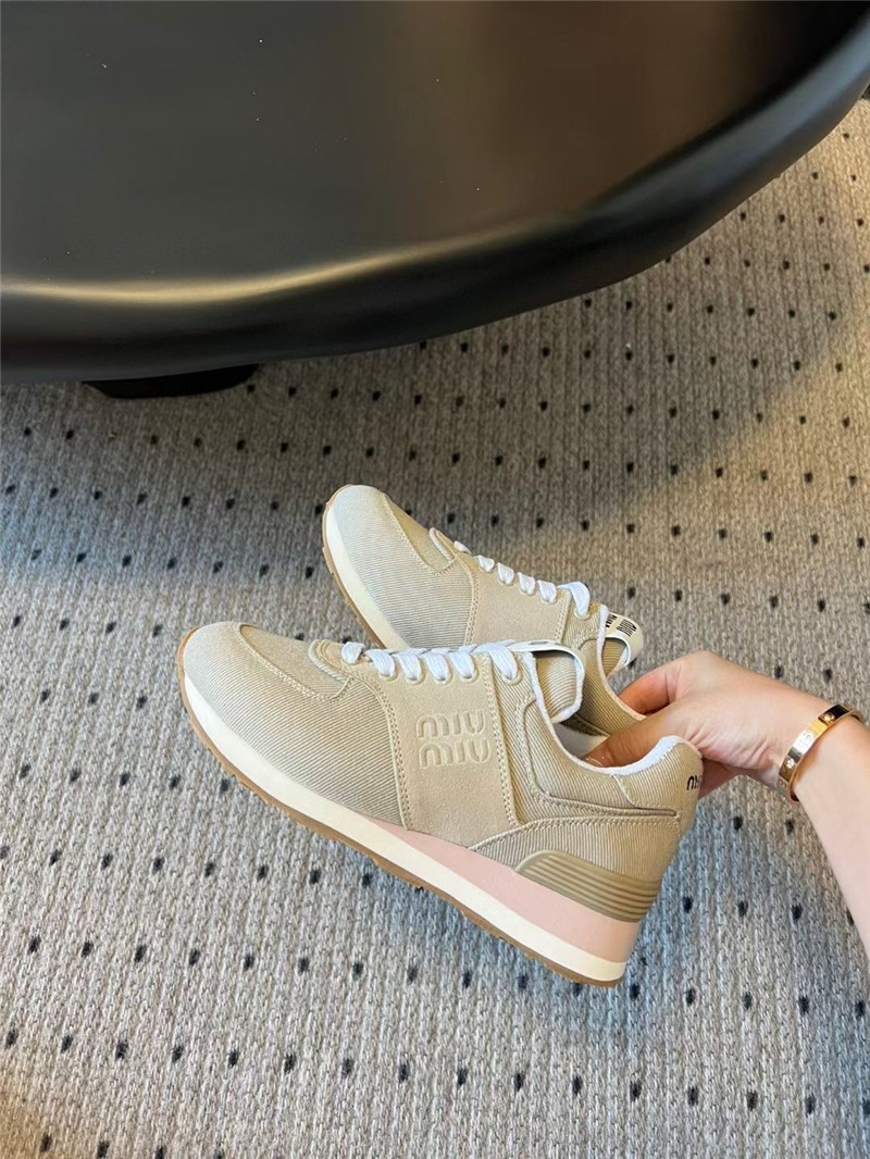 Miu Miu Plume Suede Sneakers
