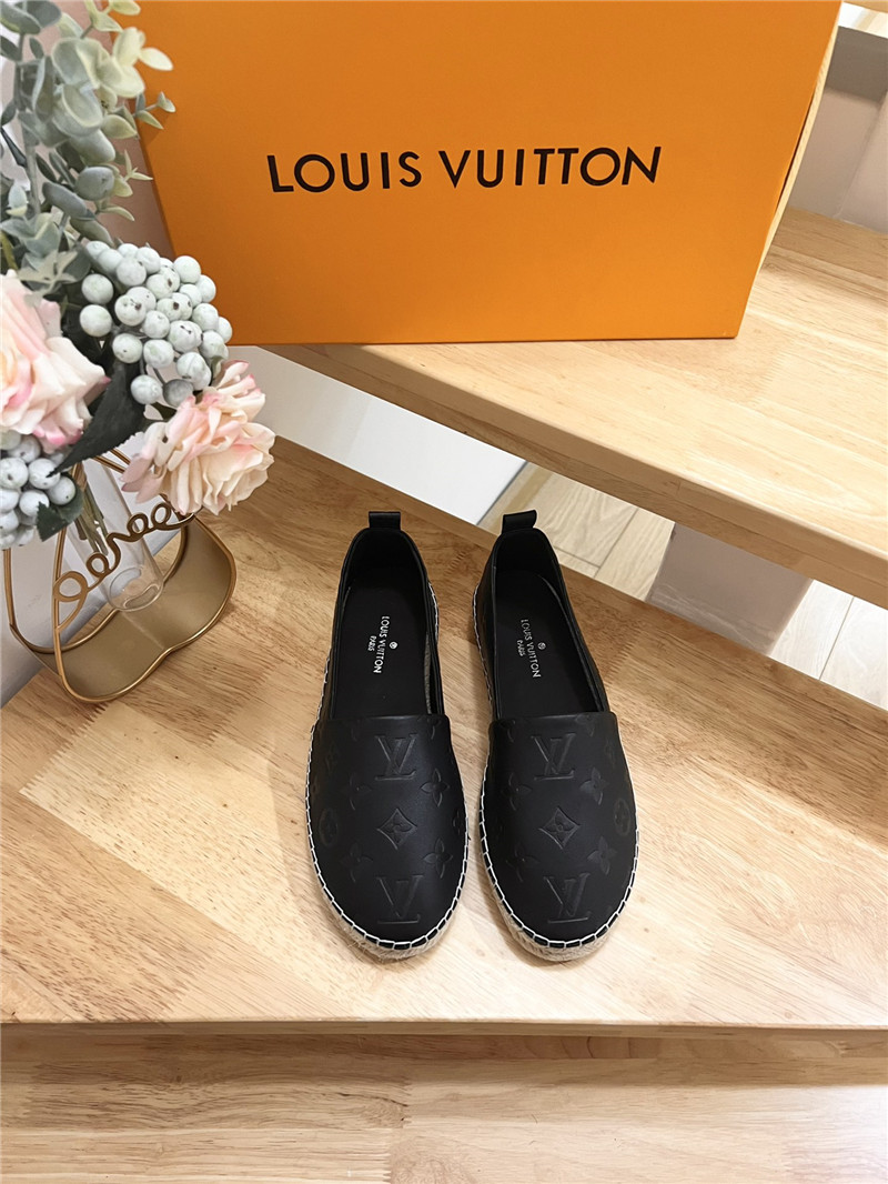 l0vis Vvtt0n bidart espadrilles black leather monogram