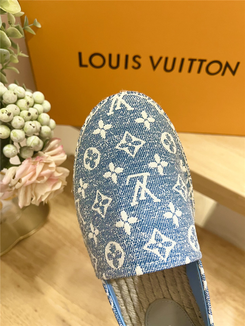 l0vis Vvtt0n bidart espadrilles light blue monogram textile