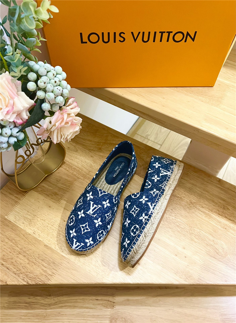 l0vis Vvtt0n bidart espadrilles blue monogram textile