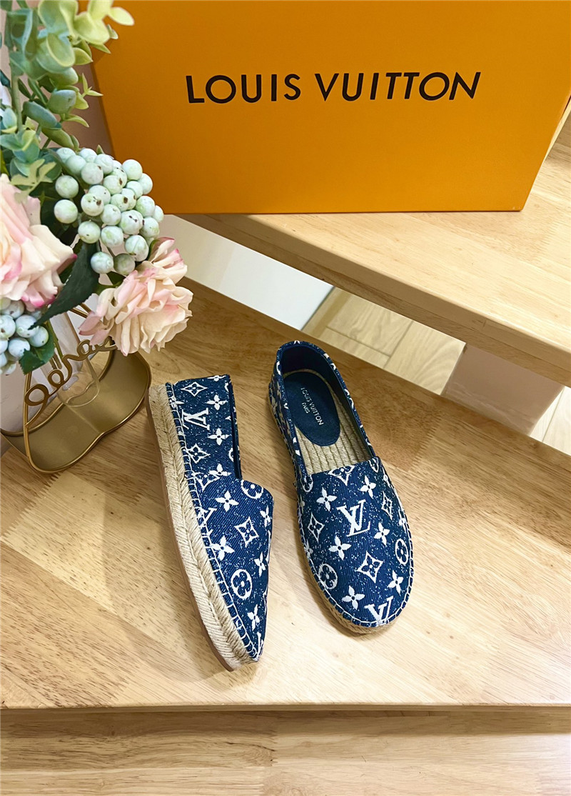 l0vis Vvtt0n bidart espadrilles blue monogram textile