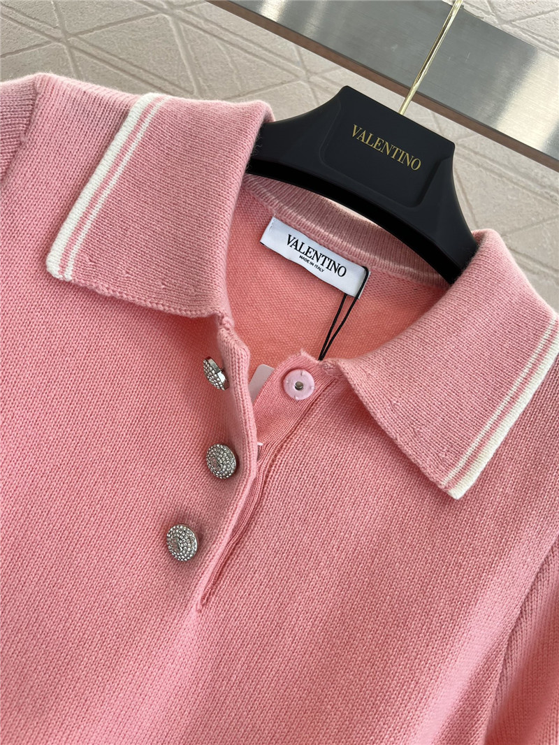 Va1e*ntin0 lapel   knitted top replicas clothes