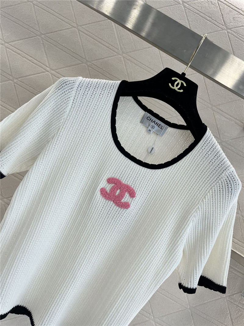 Ch**el crew neck knit short sleeve replica clothing sites
