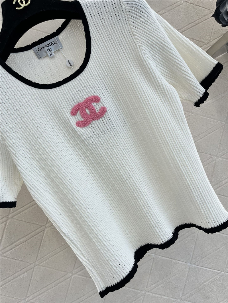 Ch**el crew neck knit short sleeve replica clothing sites