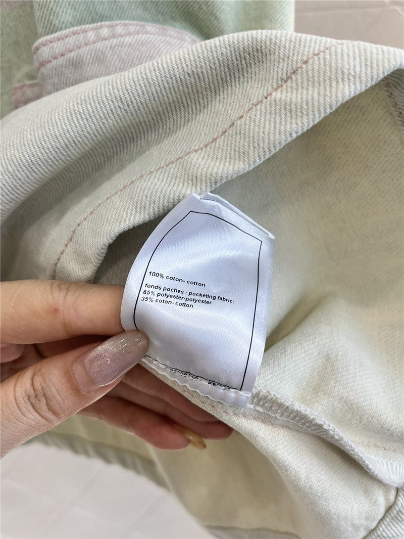 Ch**el contrast striped denim vest dress replica d&g clothing