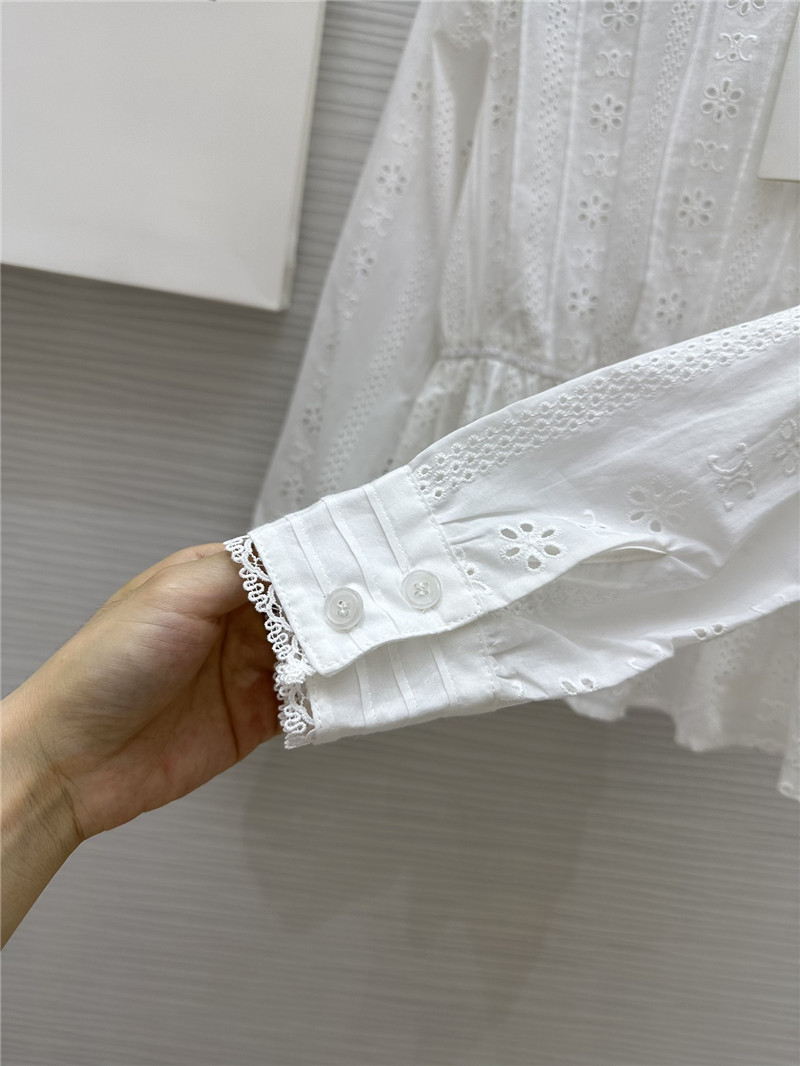 Ce1i*e hollow embroidered arc de triomphe logo top replicas clothes