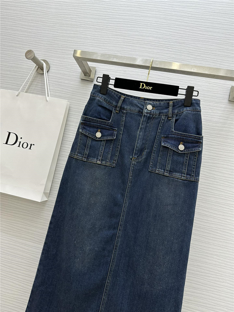 D10r embroidered denim skirt replica d&g clothing