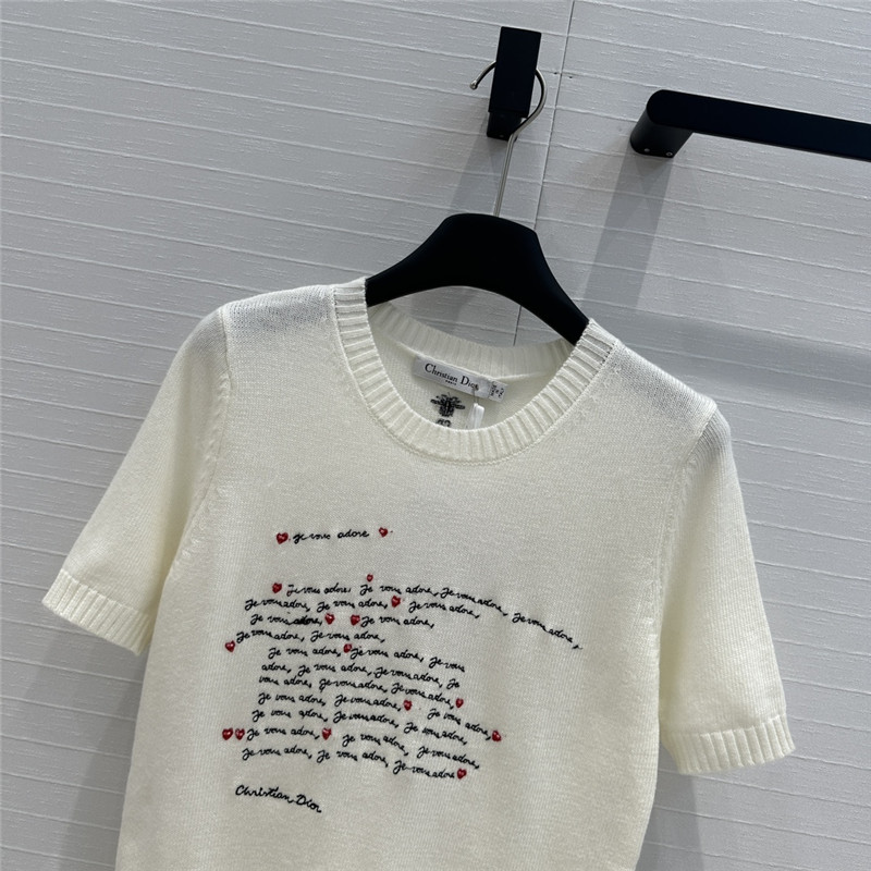 D10ramour embroidered knit t-shirt