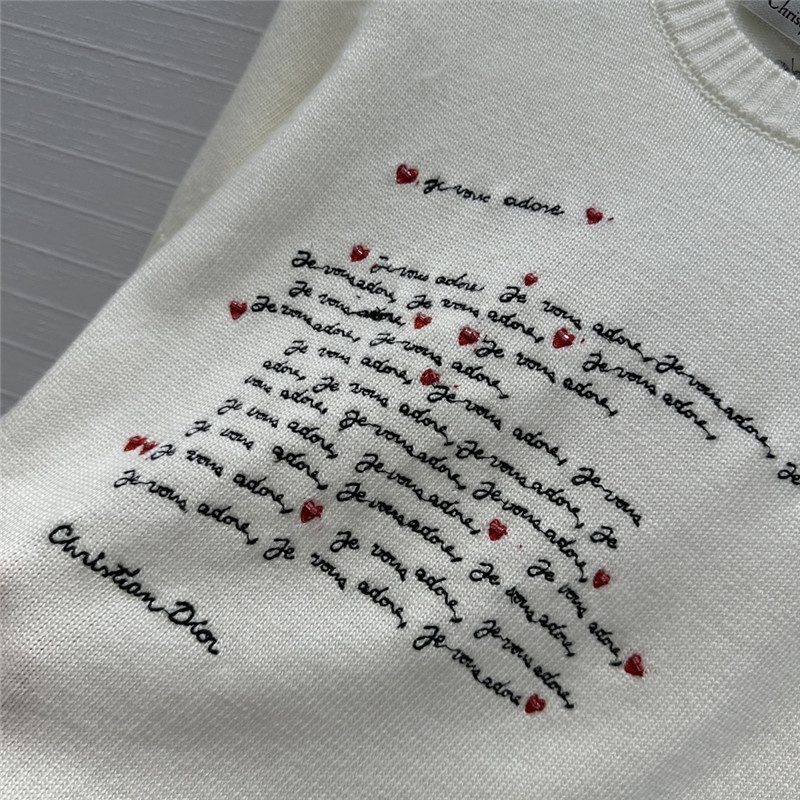 D10ramour embroidered knit t-shirt