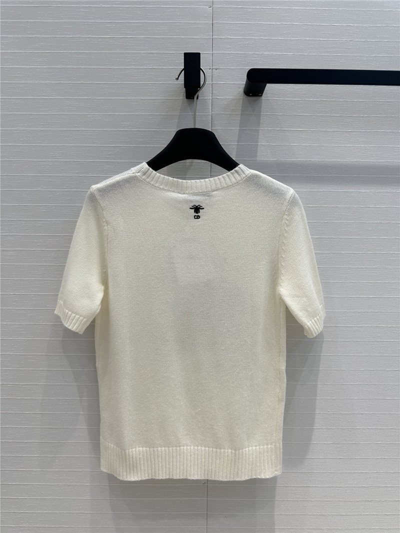 D10ramour embroidered knit t-shirt