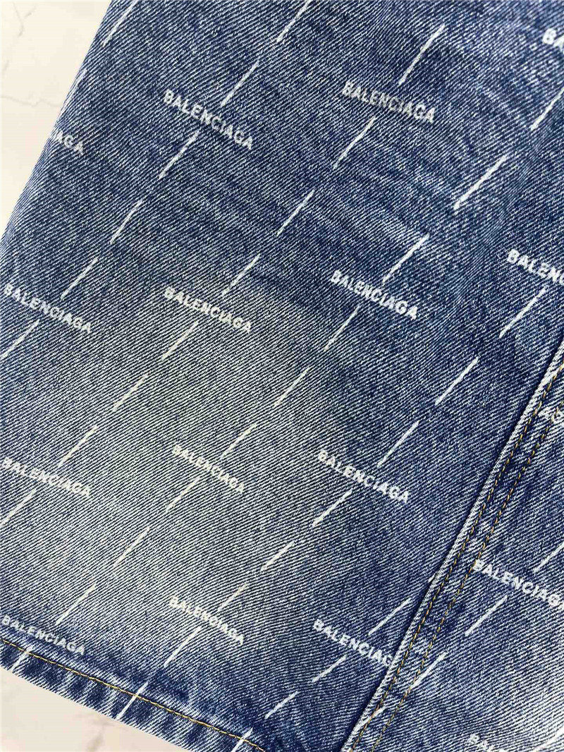 Ba1en*iaga diagonal stripe logo denim skirt replicas clothes