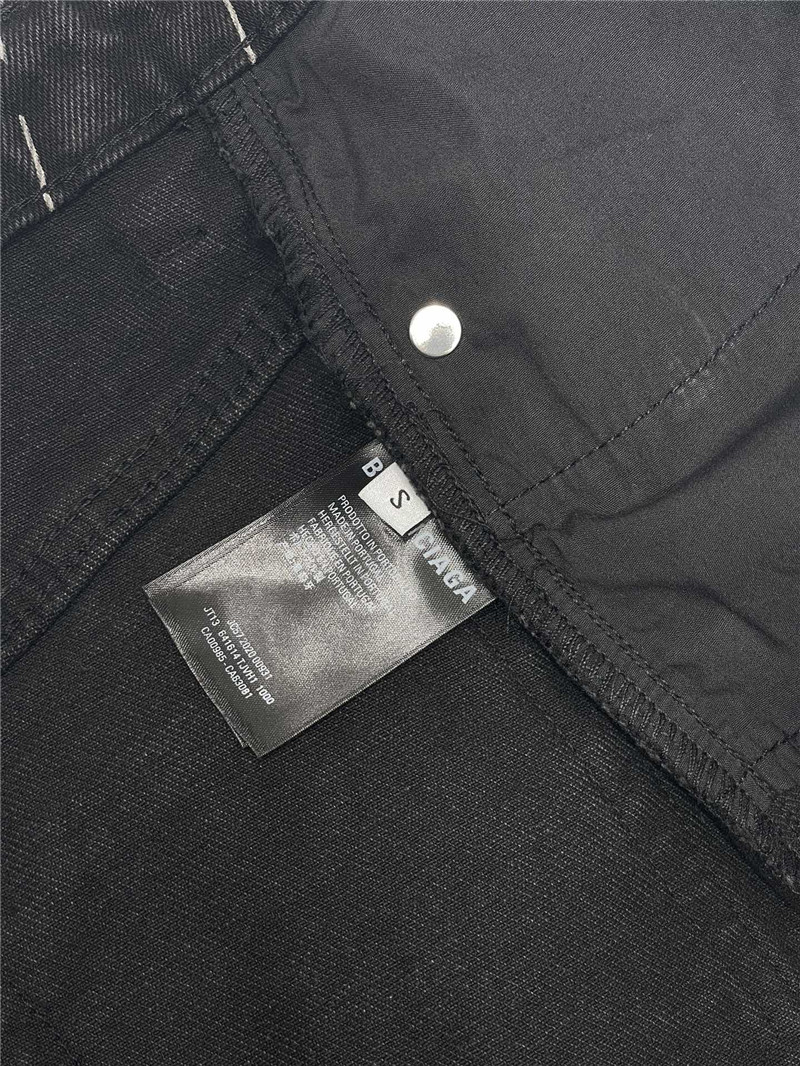 Ba1en*iaga diagonal stripe logo denim skirt replicas clothes