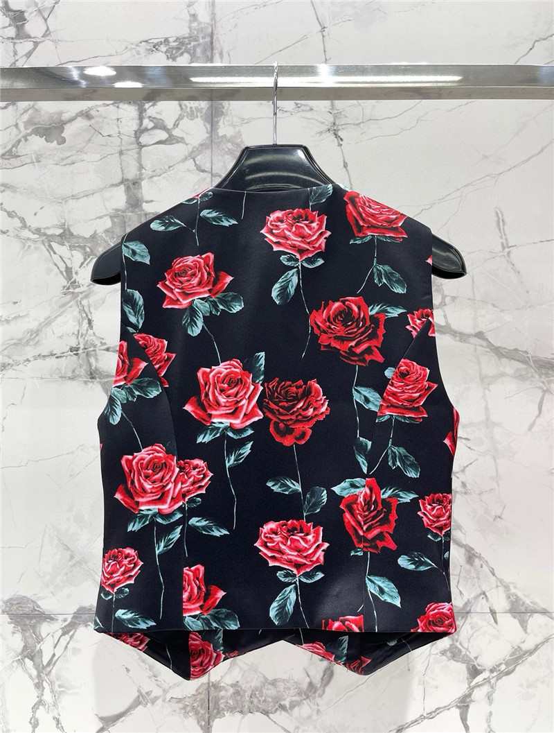 Sa1nt Lau*nt rose print jersey vest