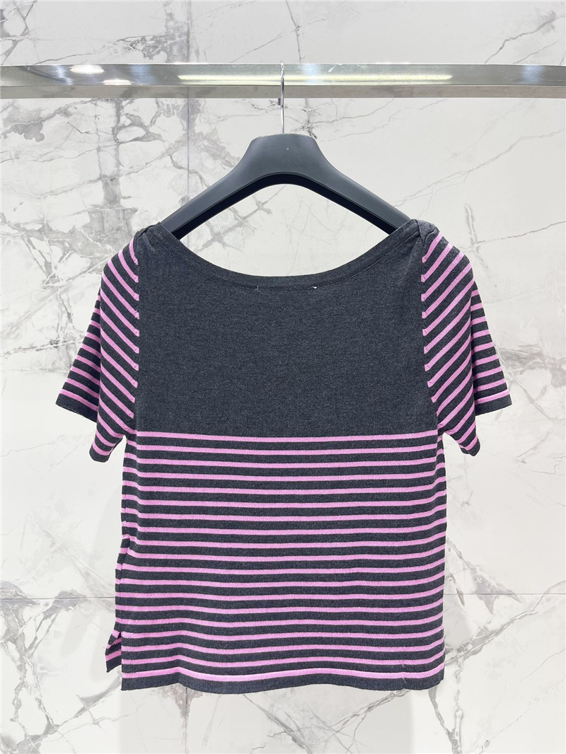 D10r striped knitted short sleeve replica clothing sites