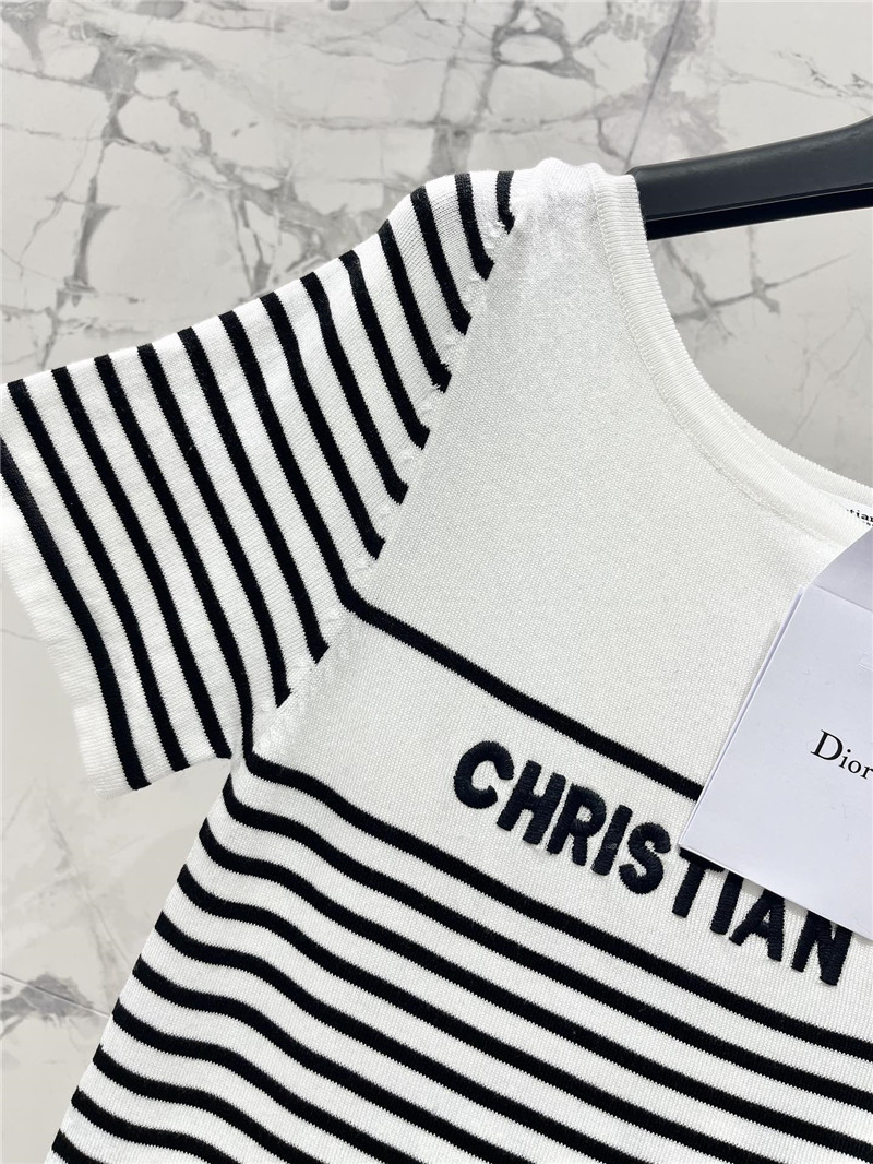 D10r striped knitted short sleeve replica clothing sites