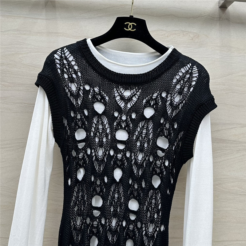 Ch**el hollow knit dress replica d&g clothing