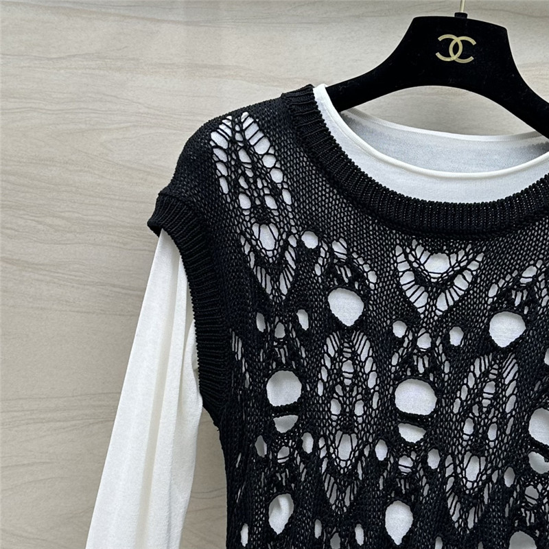 Ch**el hollow knit dress replica d&g clothing