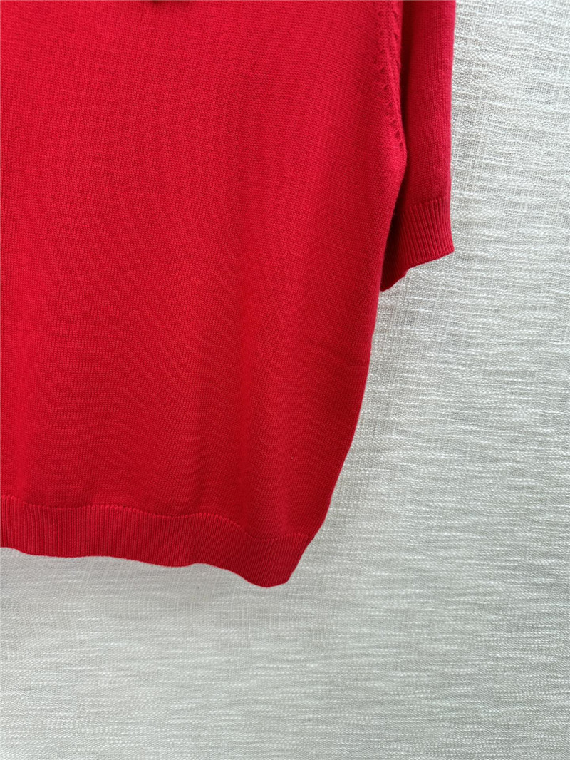 Va1e*ntin0 3d floral knitted short sleeves replica clothing