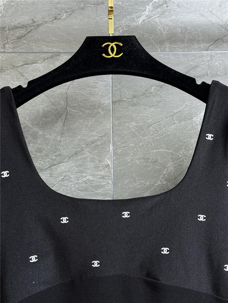 Ch**el full logo short sleeve replica clothing sites