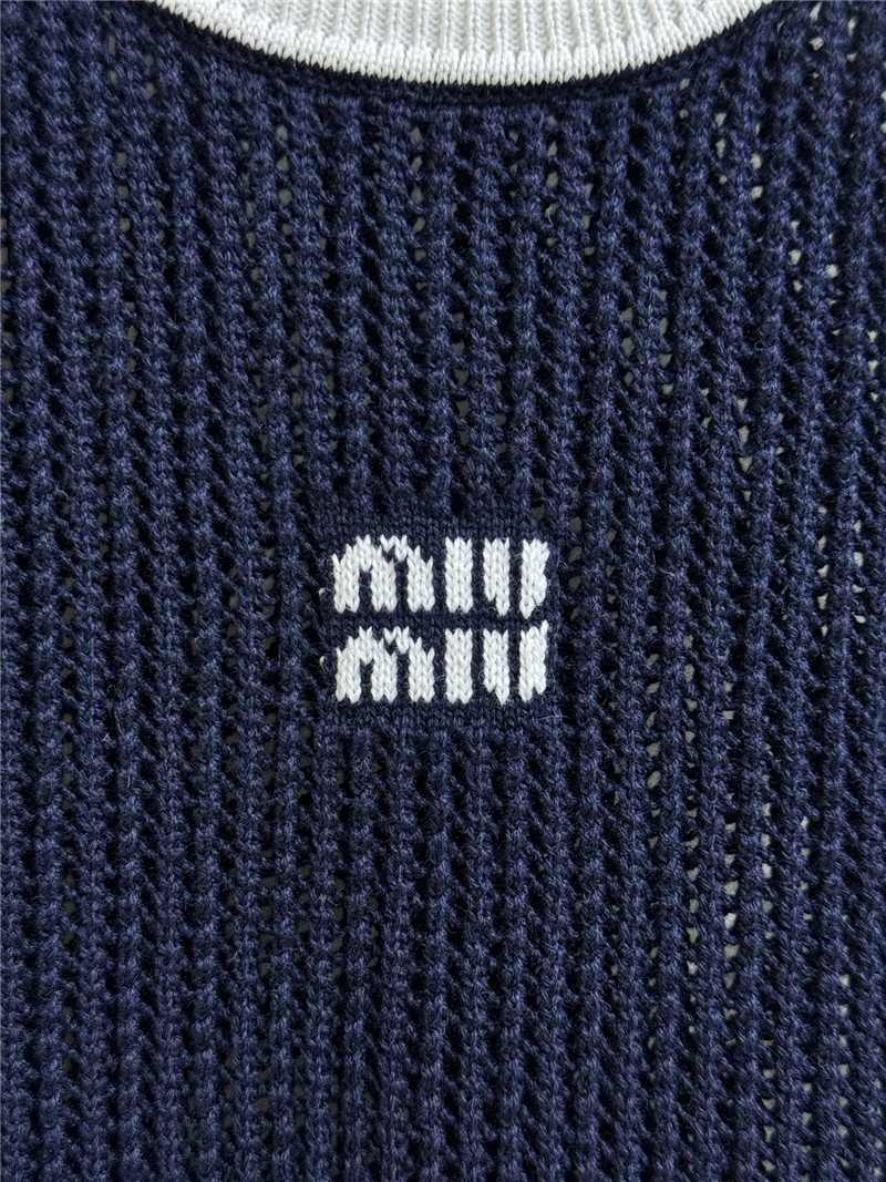 M1um1u colorblock hollow vest dress replica d&g clothing