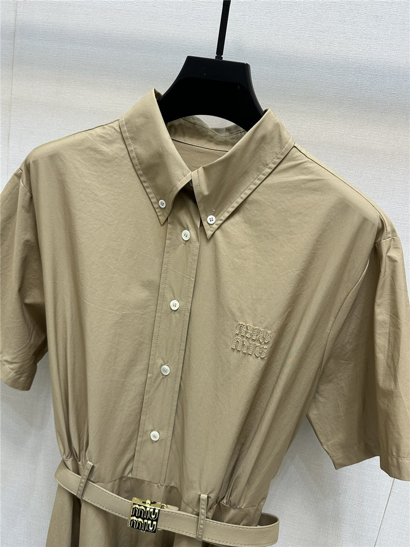 M1um1u belt embroidered dress replica clothing sites