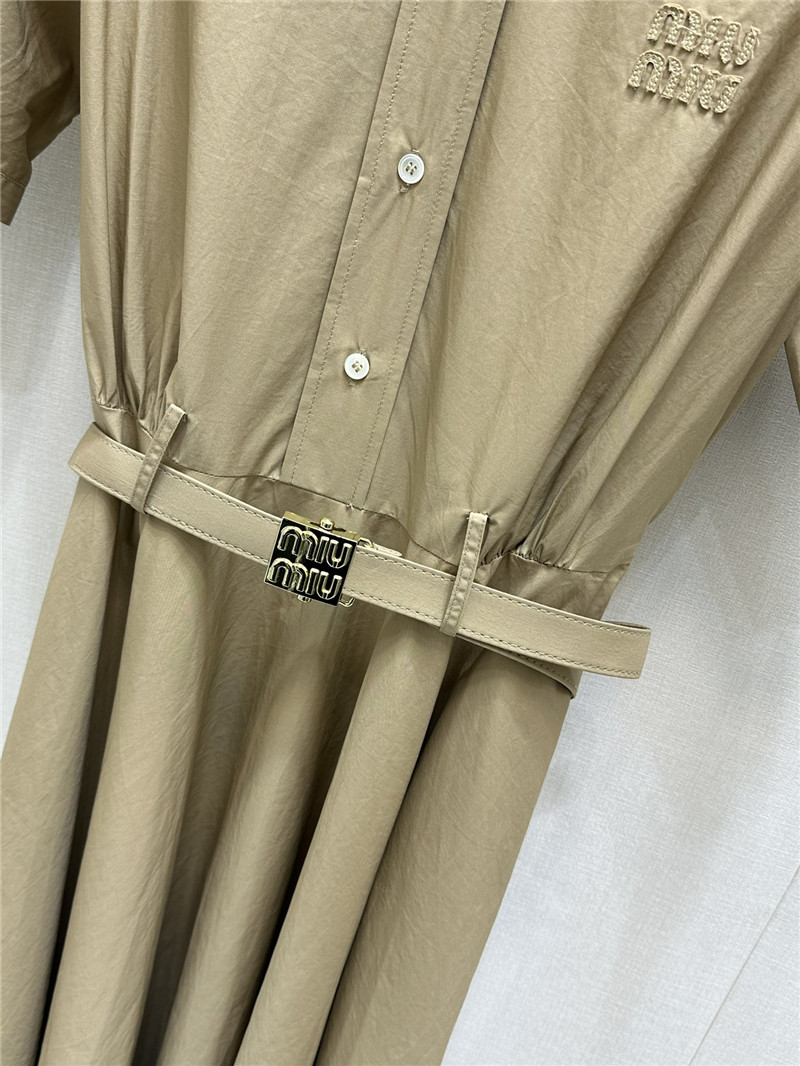 M1um1u belt embroidered dress replica clothing sites