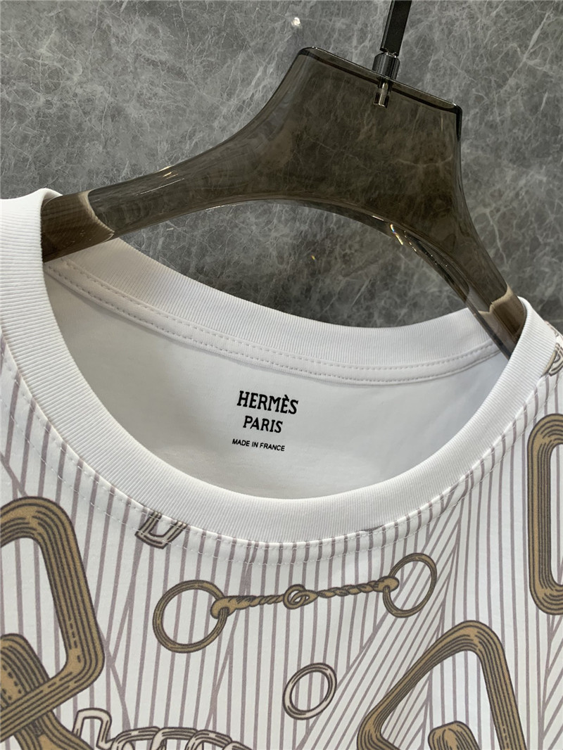 H**me5 chain print round neck short-sleeved t-shirt replica clothes