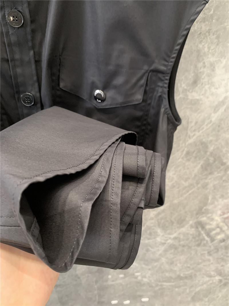 D10r small stand collar black dress