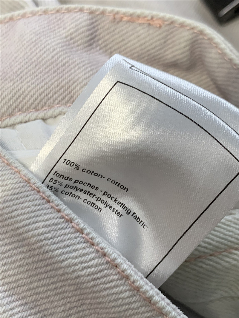 Ch**el new color block denim shorts replica clothes