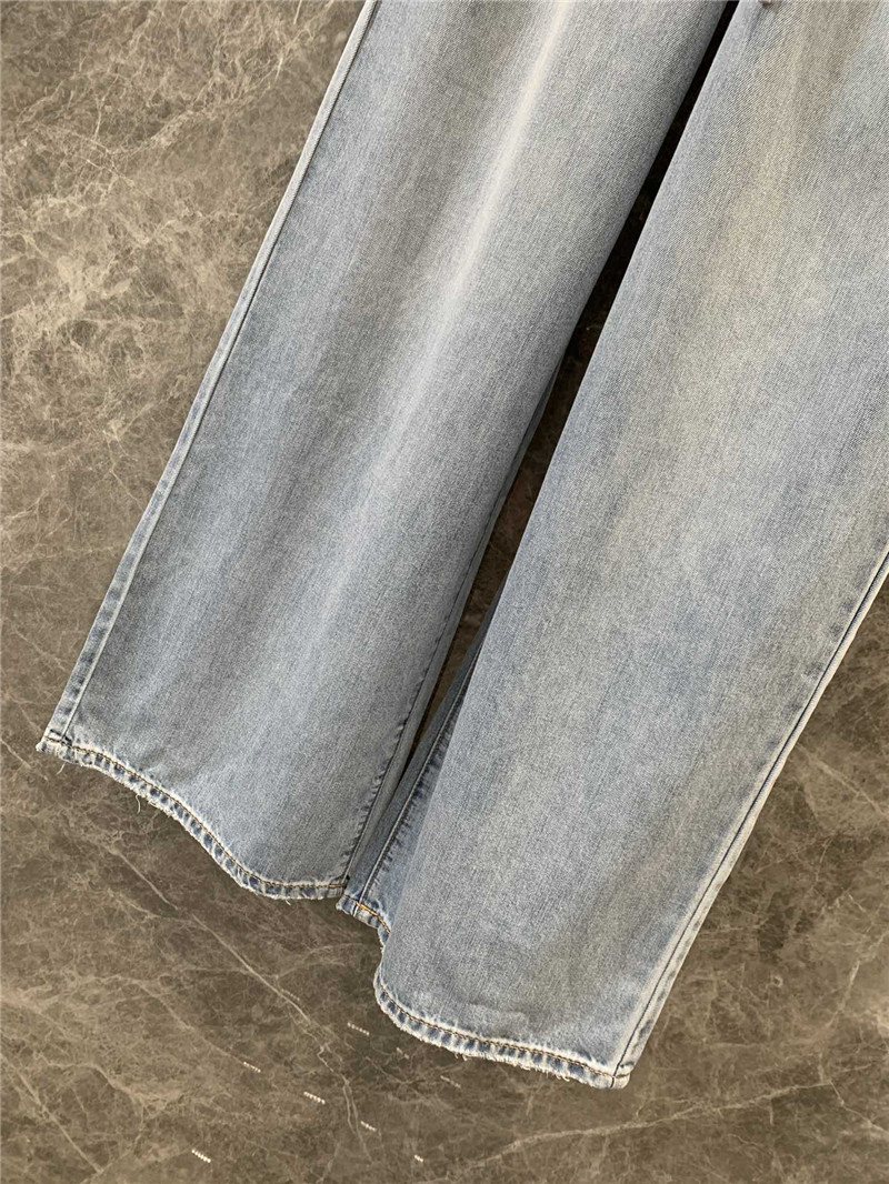 M1um1u denim wide-leg straight pants replica clothes