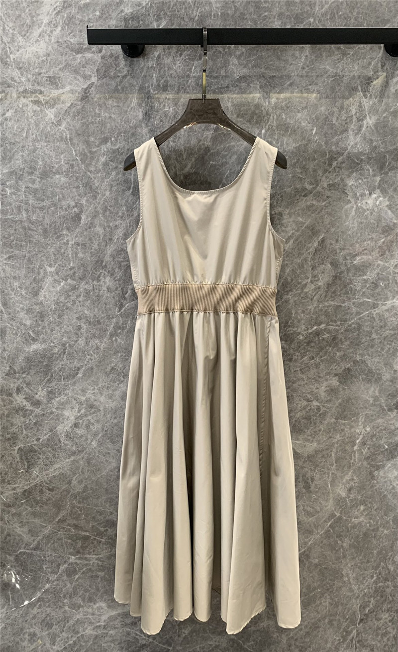 M1um1u sleeveless dress with waist and hem replica d&g clothing